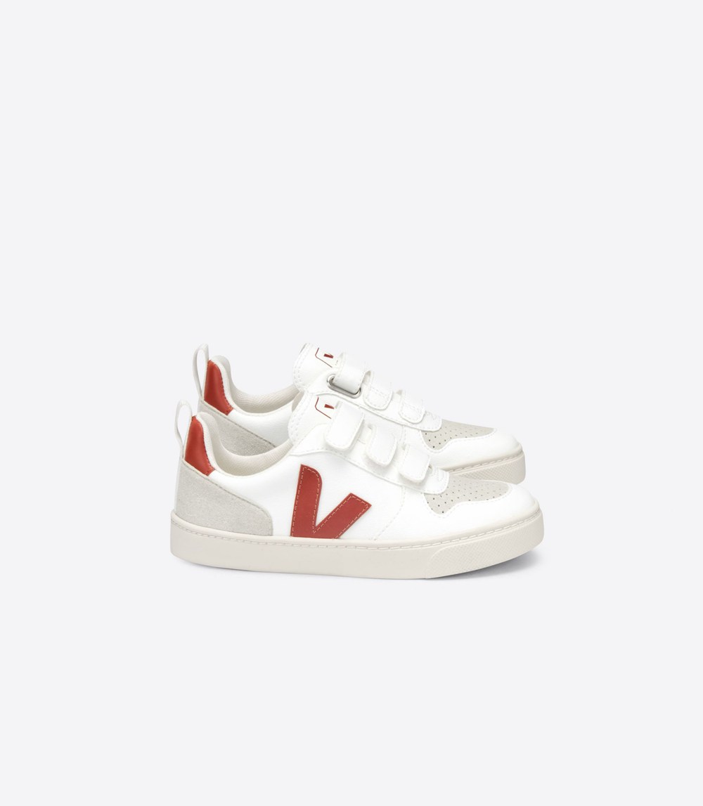 Veja Sneakers Kids - V-10 Velcro Cwl - White - 7591FHTYU